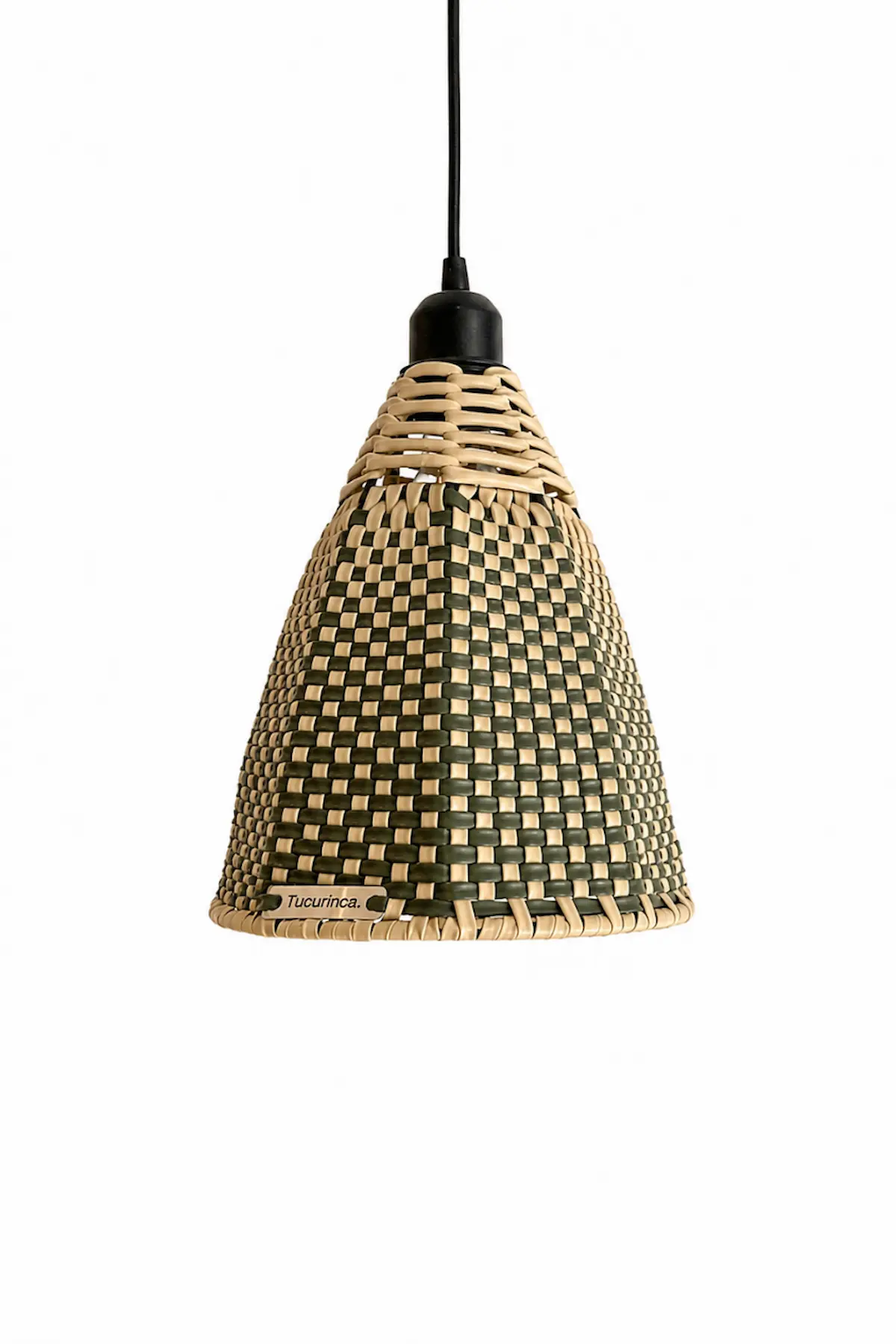 Lámpara colgante Kogui para interior o terraza-Verde Militar Beige